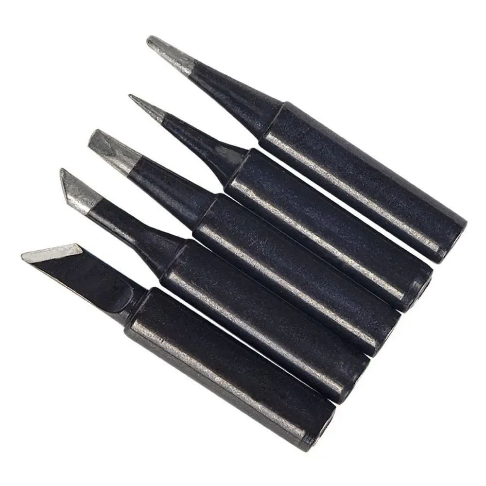 5Pcs Pure Copper Lead-Free Soldering Iron 900M-T Soldering Iron Head Set Welding Tips BGA Soldering Tools