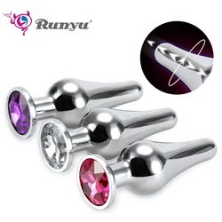 Runyu Metal Wear Outside Men and Women's Stainless Steel Annal Plug Dilation Adult Couple Masturbator Alternative Anal Trainer