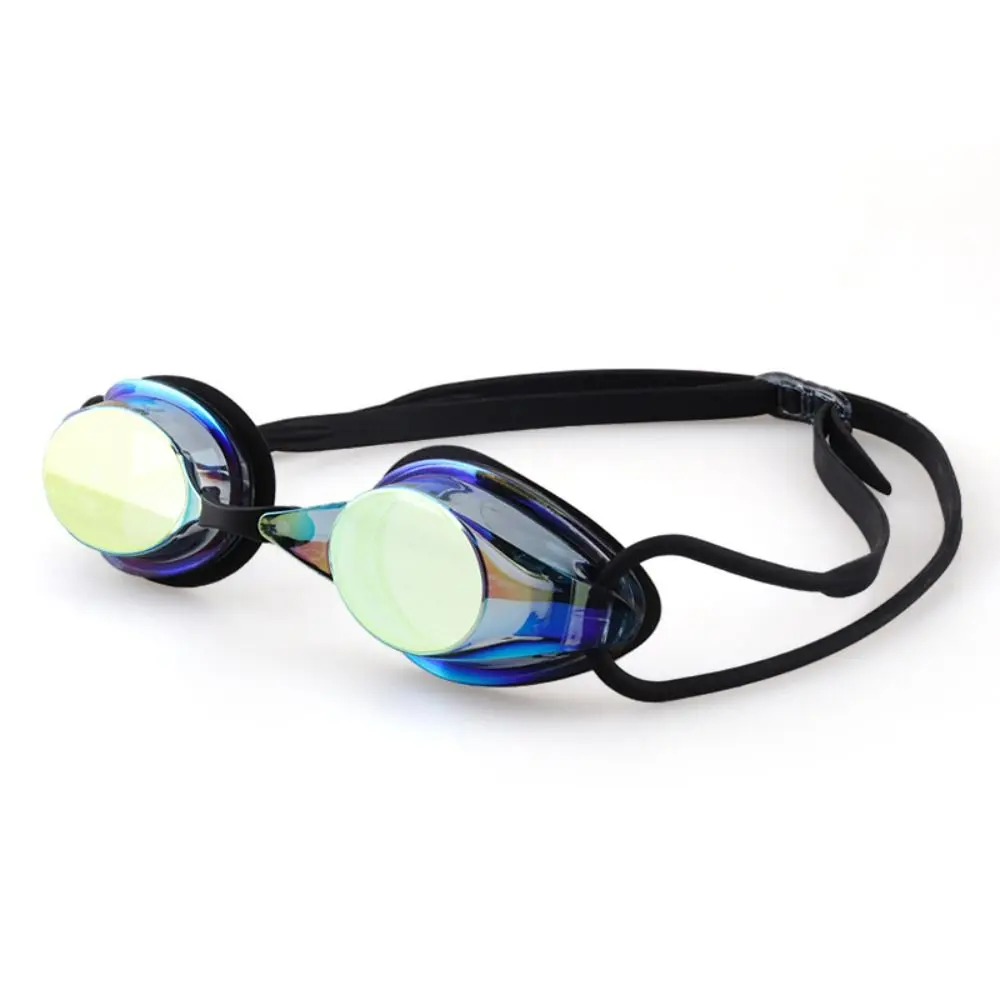Water Sports Anti-fog Race Swimming Goggles Replaceable Professional Swimming Glasses Electro-coated Waterproof Adult