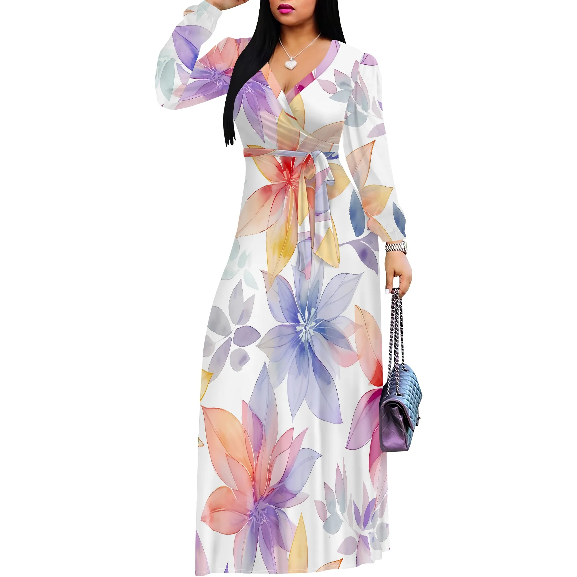 Damska sukienka z poliestru w jednolitym kolorze, z paskiem, w regularnym rozmiarze, czarna, na co dzień, do pracy