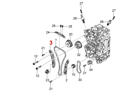 Genuine New Rail Tension Timing Chain Drive For Ssangyong Tivoli/XLV 1730503016