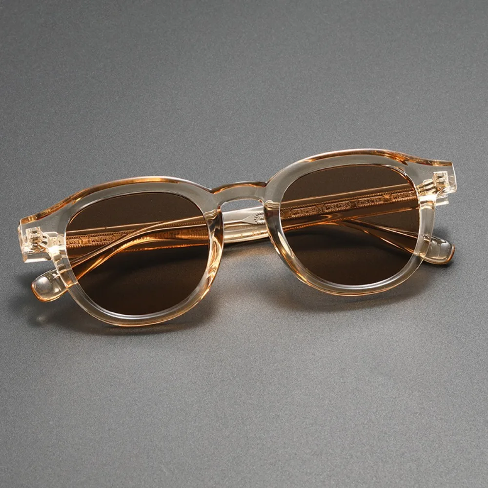 Polarisierte Sonnenbrille Männer Frauen Johnny Depp Lemtosh Stil Sonnenbrille Retro Runde Acetat Rahmen UV400 Objektiv Oculos – Detail 8