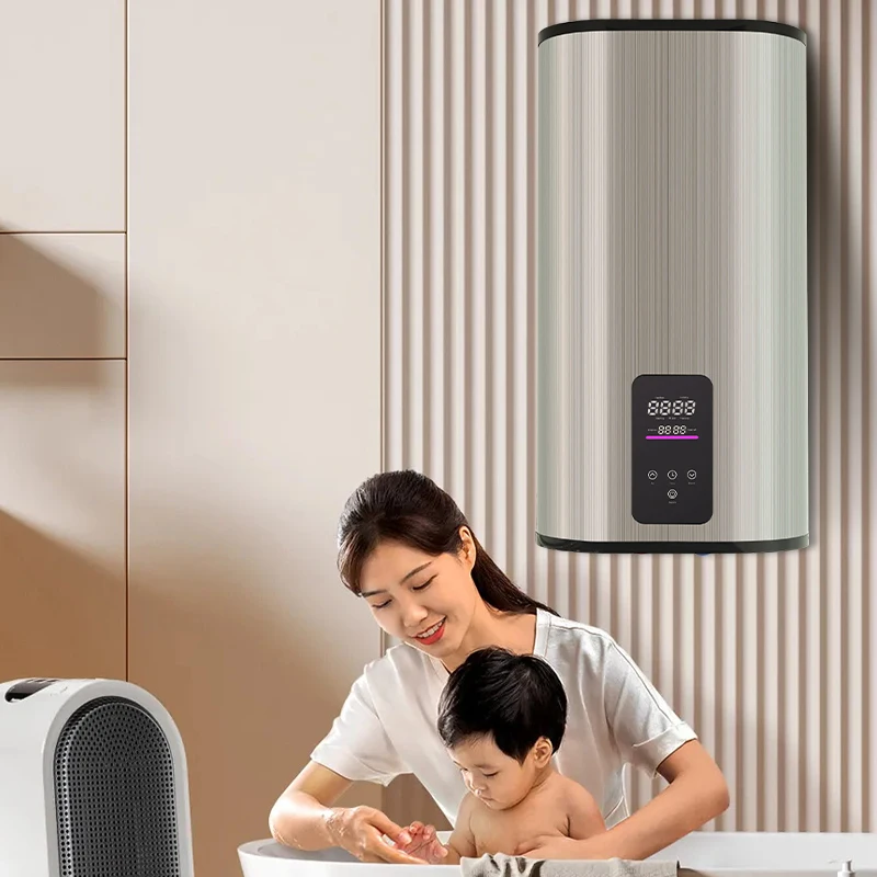 Anto High Quality 100l Storage 110v Electric Water Heaters Silver Metal Material Geysers Electric Water Heater