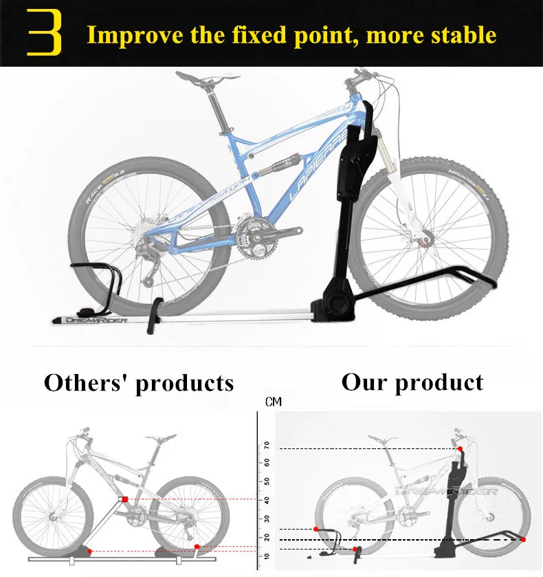 Universal 50kg Bicycle Fixed Frame Mountain Bike Aluminium Alloy Rack Bracket Upgrade With Two Locks Bicycle Carrier For Cars