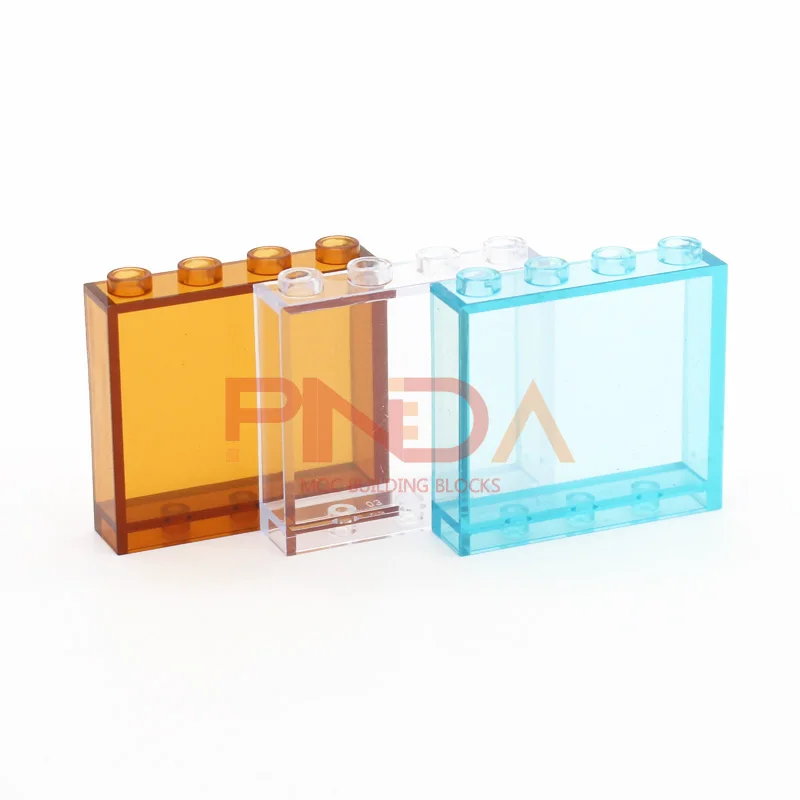 10pcs  MOC 4215 Panel 1x4x3 Tablet Window 10PCS Construction Accessories DIY House Bricks Transparent Glass Parts 60581 87543