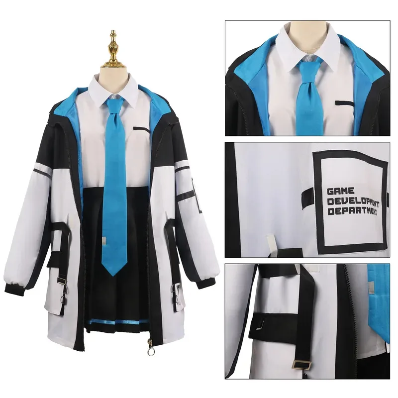 Tendou Alice Cosplay Costume Wig Coat Game Blue Archive Millennium High School Uniform Halloween Party Women Men