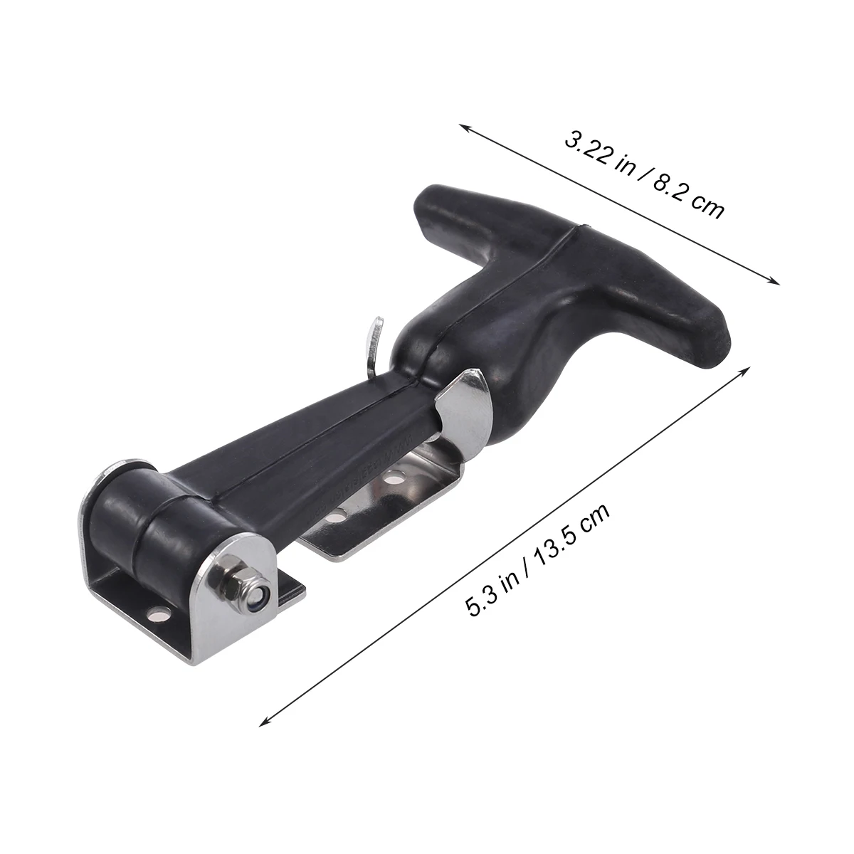 2pcs Flexible T-Handle Draw Latches Stainless Steel T-Handle Hasp For Cart And Tool Box Stainless Steel Rubber Buckle