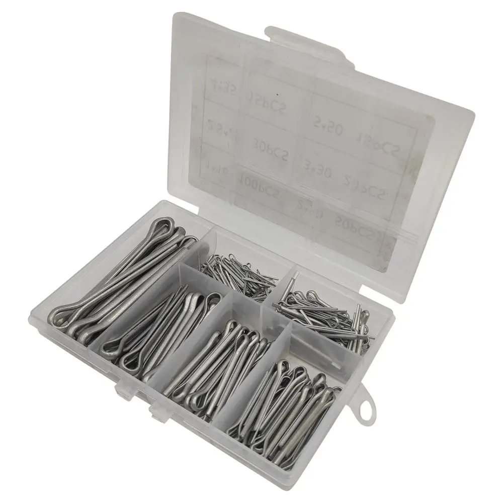 Steel Cotter Pin And Hairpin Clip Fastener Assortment Hardware Set For Machinery Automotive Assembly And Repair Work