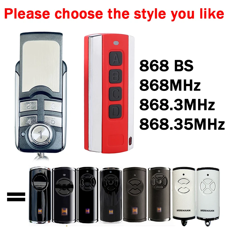 Imagem -03 - Hormann Abridor de Porta de Garagem Controle Remoto Hse2 Hss4 Hse1 Hs5 Hs4 Hs1 Hsd2 Hsp4 868 bs Hormann Controle Remoto 868mhz