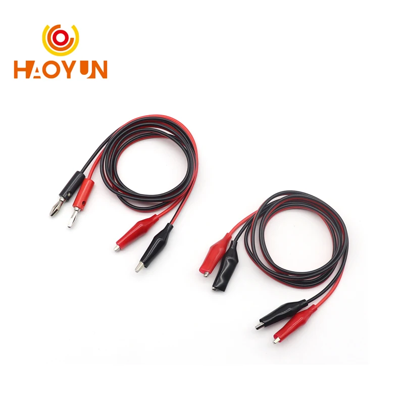 1M Electrical Alligator Clips Cable Jumper Wire DIY Test Leads Double-ended Crocodile Test Clips Cords Roach For Multimeter