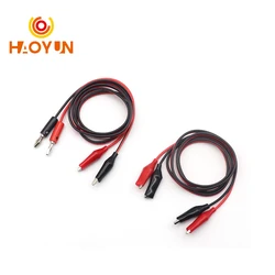 1M Electrical Alligator Clips Cable Jumper Wire DIY Test Leads Double-ended Crocodile Test Clips Cords Roach For Multimeter