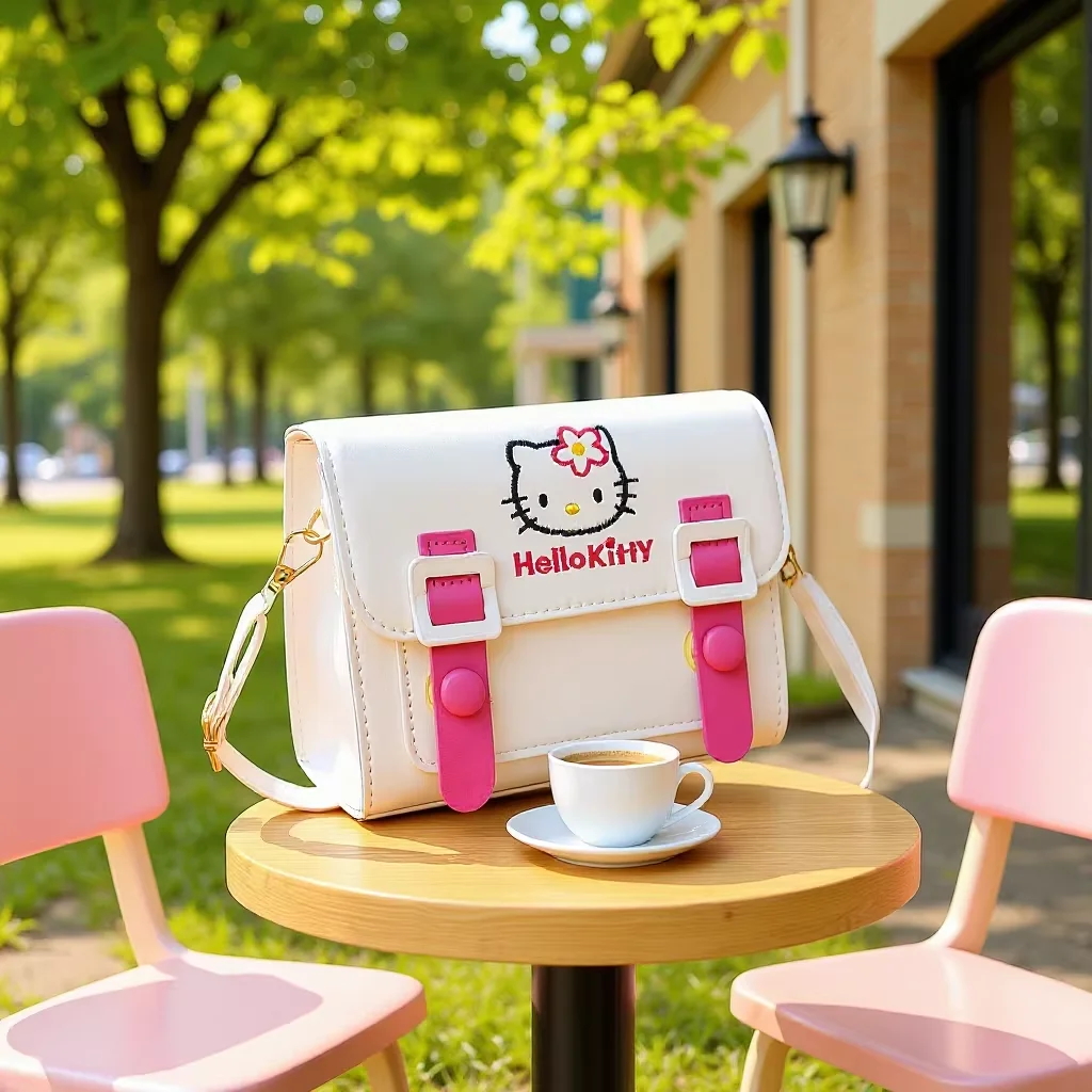 

Cartoon Sanrio HelloKitty Pu Square Bag Shoulder Bags Kawaii Messenger Tote Cute Backpacks My melody Cinnamorol Fashion Bags