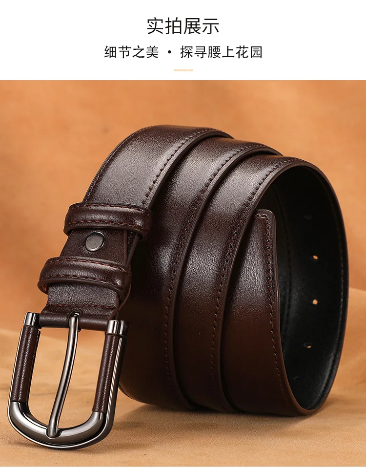 حزام بسيط متعدد الاستخدامات بإبزيم طائر صغير من الجلد الطبيعي للسيدات مع زخرفة ابتلاع للنساء