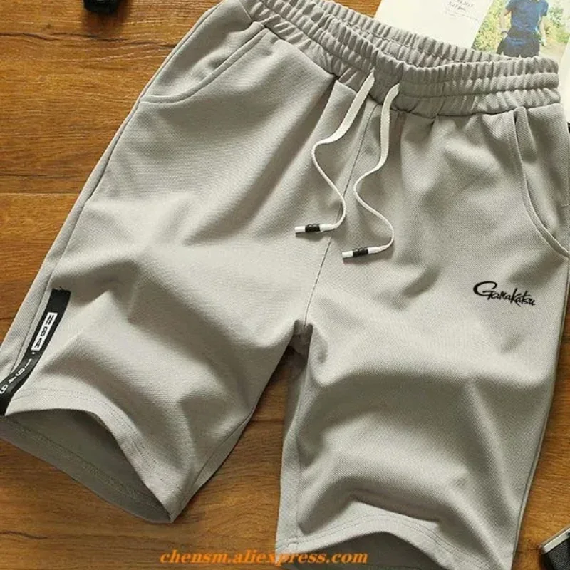 

Gamakatsu New Men Summer Fishing Clothes Shorts Quick Dry Breathable Hiking Shorts Cycling Leisure Beach Elastic Waist Shorts