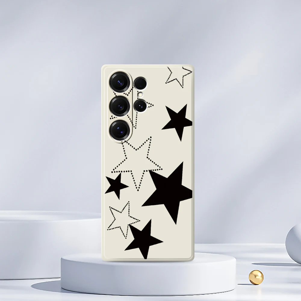 スターパターンのスマホケース Samsung Galaxy S25 S24 S23 S22 S21 S20 Ultra Plus S10 Plus S24FE S23FE S22FE S21FE S20FE ソフトカバー対応