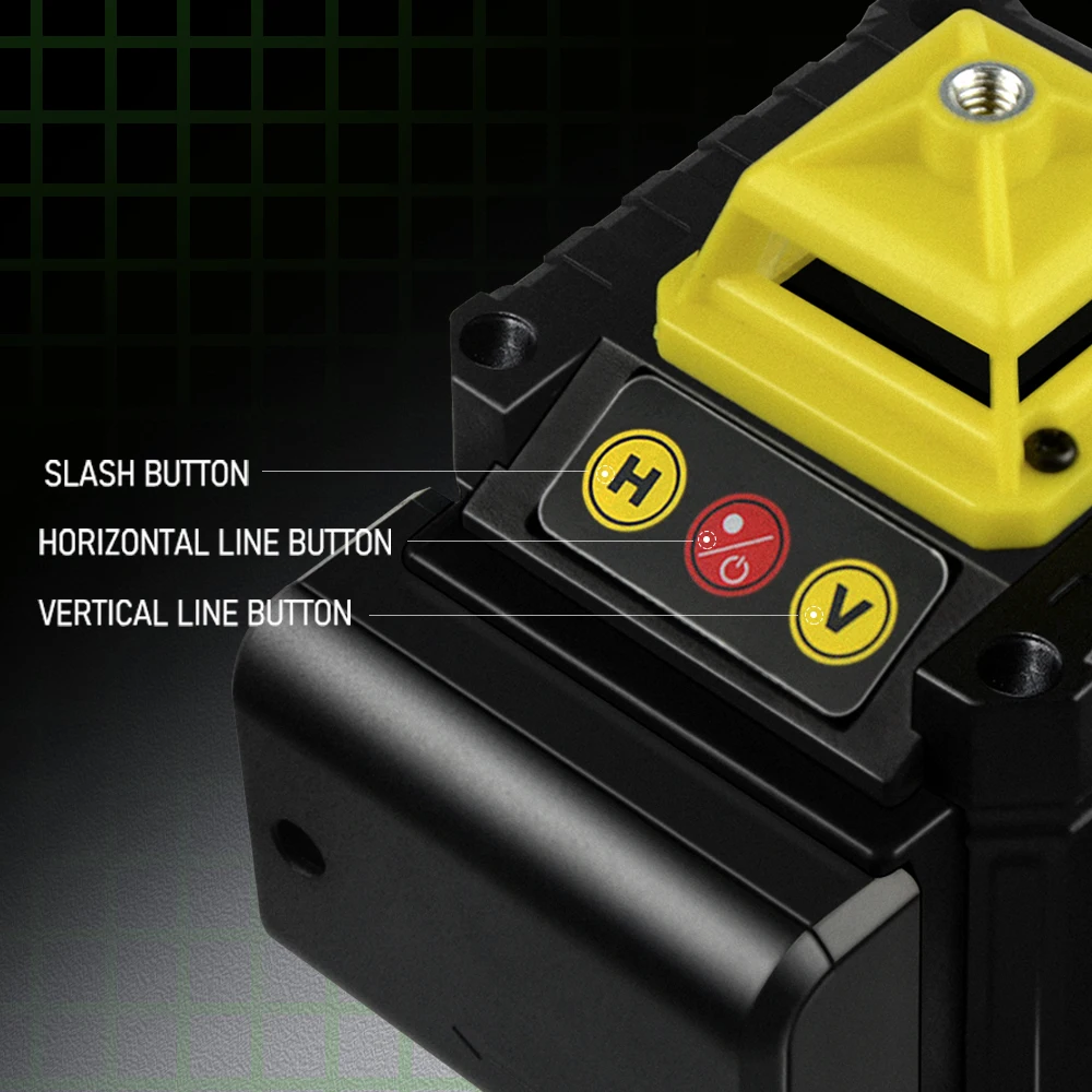 Imagem -06 - Níveis de Laser Verde 16 Linhas Auto-nivelamento Controle Remoto sem Fio 360 Linhas Transversais Horizontais e Verticais Bateria Incluída Grosam4d