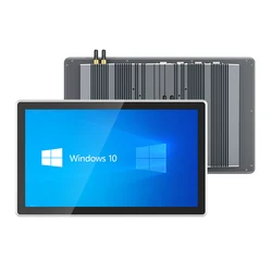 15.6 inch Embedded Industrial Panel PC Fully Enclosed Silver Gray With Touch Display Computer Touch Screen Monitor