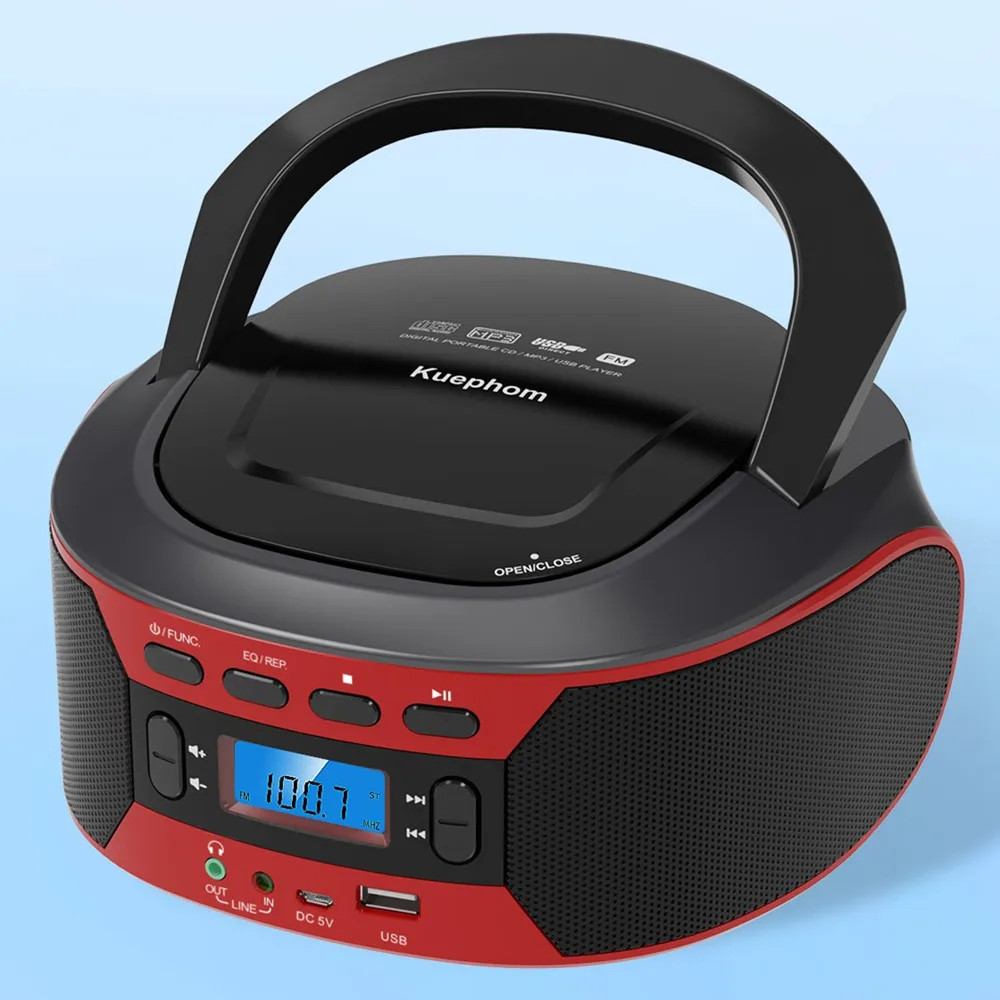 

Portable CD Machine Bluetooth Stereo Speaker FM Radio MP3 U Disk Player Disc Audio AUX USB Sound Learning Music Fetal Education