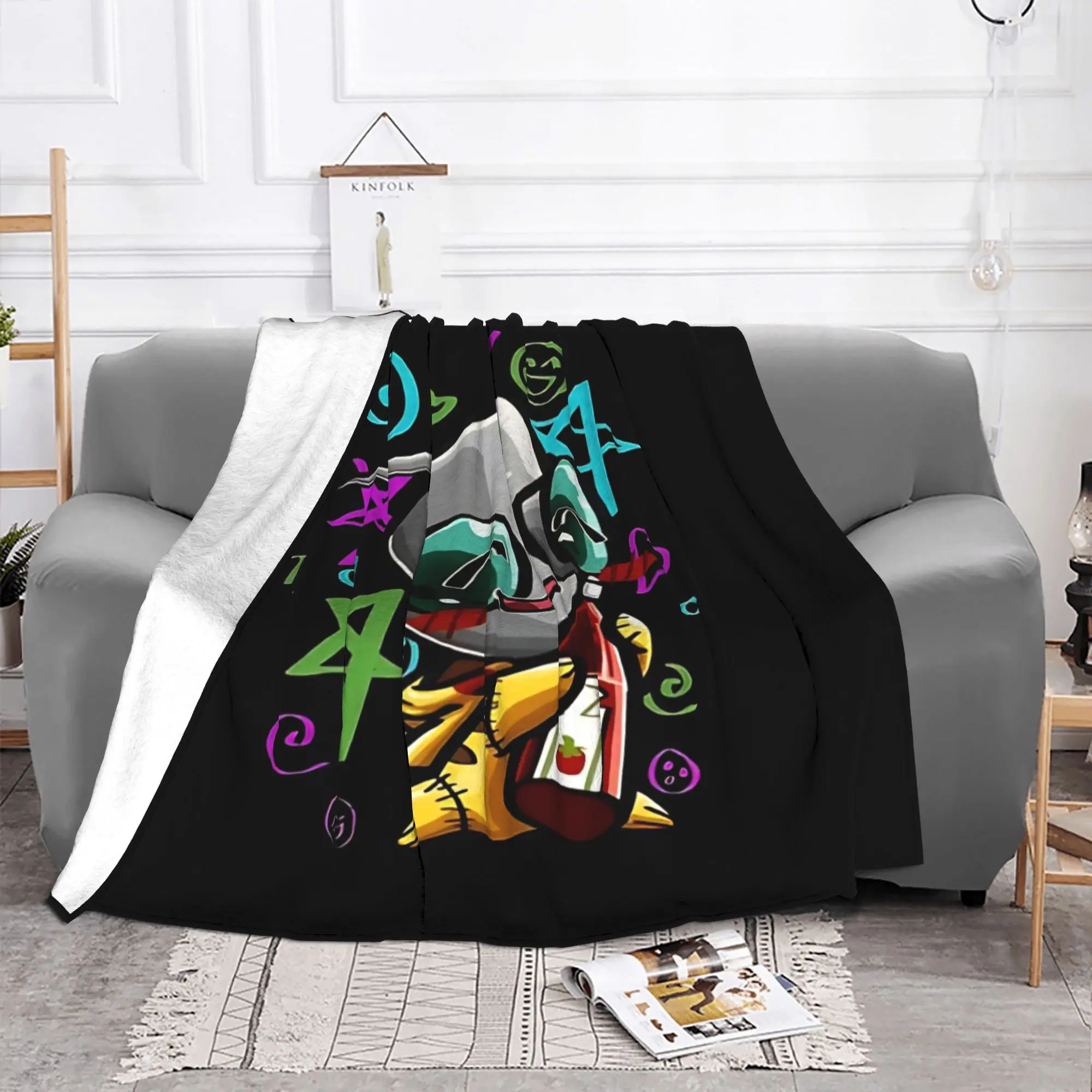 1PC Home Cutecore bumbling Invader Zim Blanket Super Cosy Plush Home Living Room Sofa Halloween