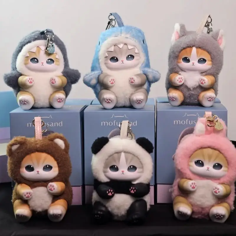 

Новая оригинальная виниловая глухая коробка серии Mofusand Cat, игрушка-акула, кошка, обезвоженная сумка, плюшевый брелок, украшения, загадочная коробка, кукла, игрушки, подарки