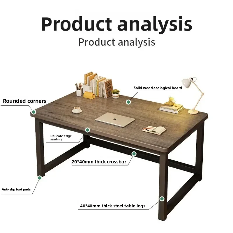 Computer Desk Solid Wood Learning Writing Desk Game E-sports Table Rectangular Office Training Table And Chairs