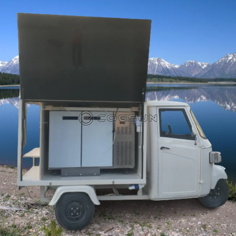 Camión de comida, carrito de café, barra de cerveza móvil, nuevo diseño, carrito de comida blanco, triciclo eléctrico Tuk Tuk, carrito de bebidas en venta