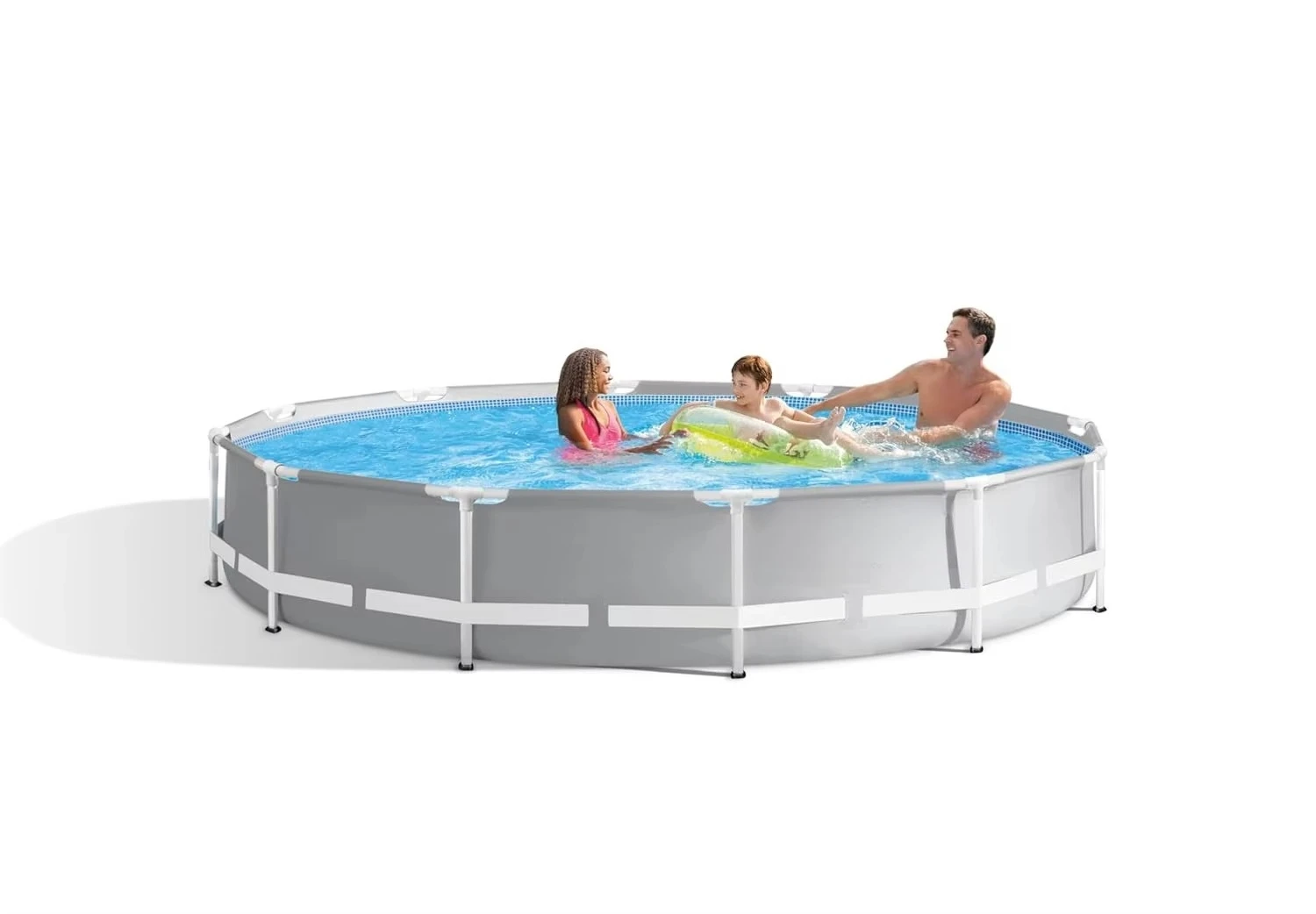 HOT 12ft Prism Frame Above Ground Swimming Pool Rust & Puncture Resistant Easy Assemble 1718 Gallon Outdoor Backyard