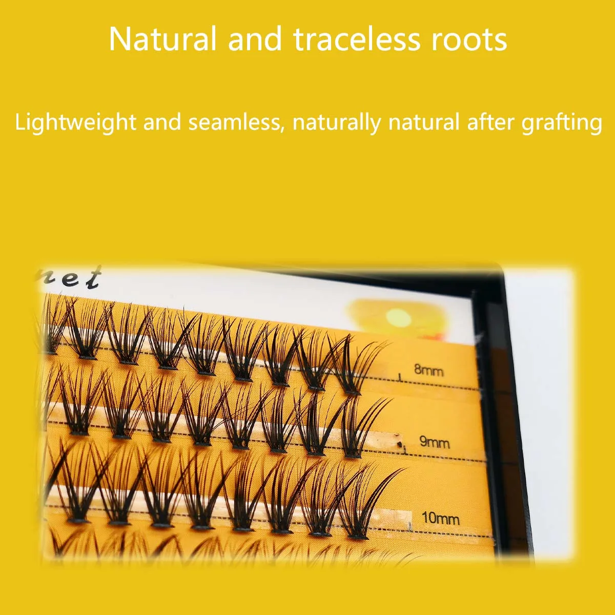 10D/20D ラッシュクラスターエクステンションスレンダー Stemfalse まつげ化粧品まつげ DIY ポータブルツールナチュラルメイクアップまつげコスプレ