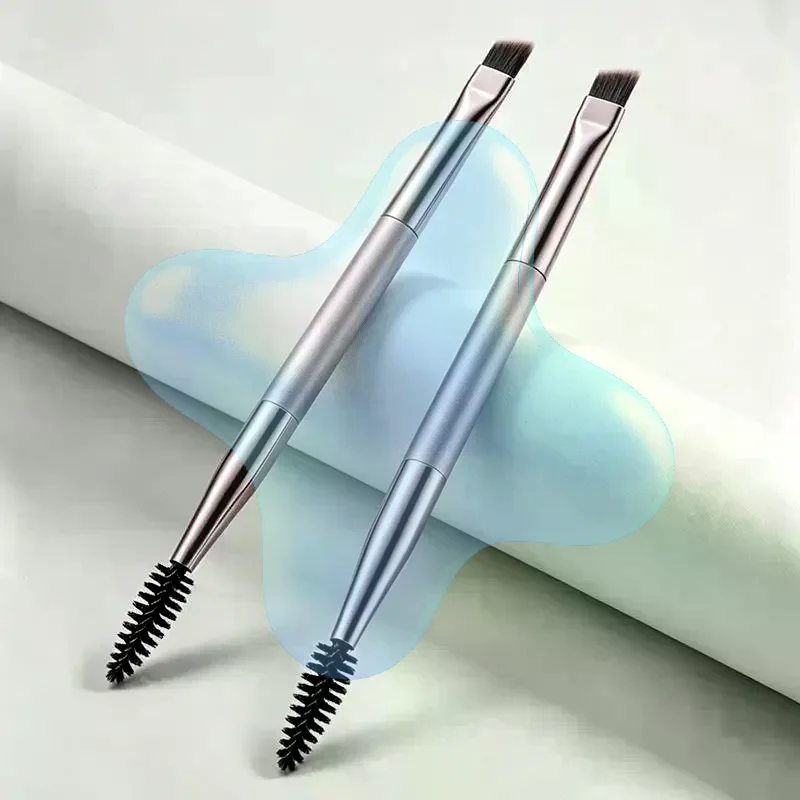 Double-headed Eyebrow Brush Eyelash Curler Brush Eyebrow Comb Professional Makeup Brush Eyebrow Eyelash Extension Make Up Tools