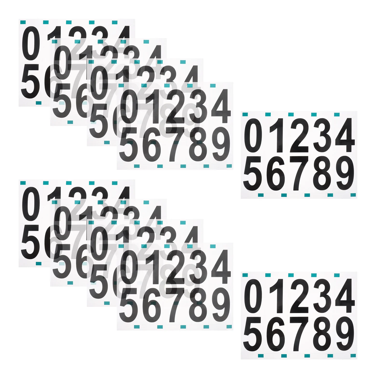 10 مجموعة لوحات أرقام المرآب عاكسة مقاوم للماء أرقام صندوق البريد ذاتية اللصق تسميات العناوين الخارجية لمجلد الصناديق