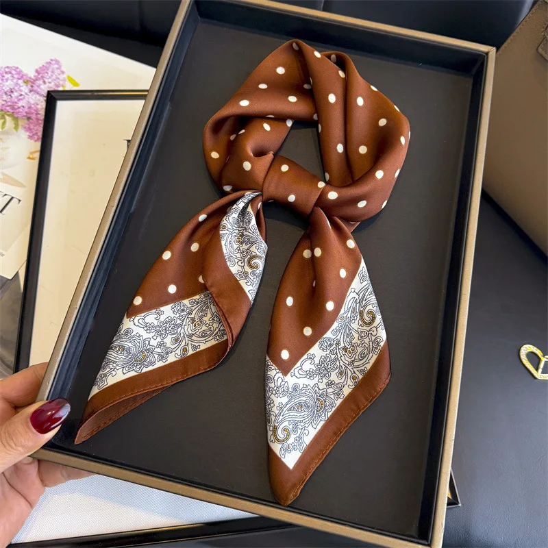 

Luxury Scarf Hijab Silk Female Shawl Wraps Bandana Headband Ribbon Handkerchief Designer Headscarf Foulards Hair Bands