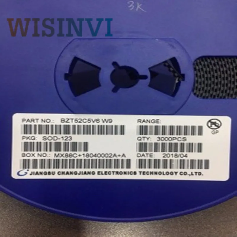 3000PCS in reel  BZT52C5V6 marking W9 SOD-123 1206 0.5W 5.6V  SMD zener diode