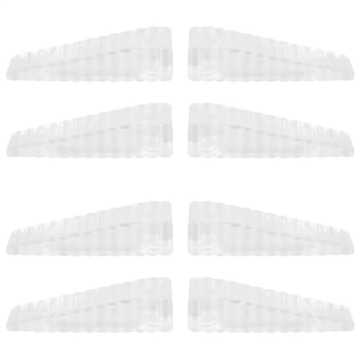 

8Pcs Safety Door Stopper NonSlip Wedge Plug Home ChildProof Transparent SmallSize DoorBlock Silicone AntiCollision ProtectKids