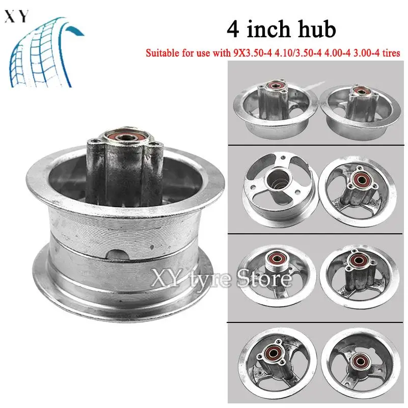 4 Inch 3.00-4 Wheel Rim 4.10/3.50-4 9x3.50-4 Aluminum Alloy Hub for MIni Motorcycle Electric Scooter Gas Scooter ATV
