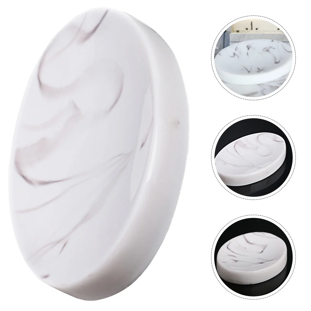 Holders Marble Soap Dish Tray Portable Container Decorations Shower White Resin