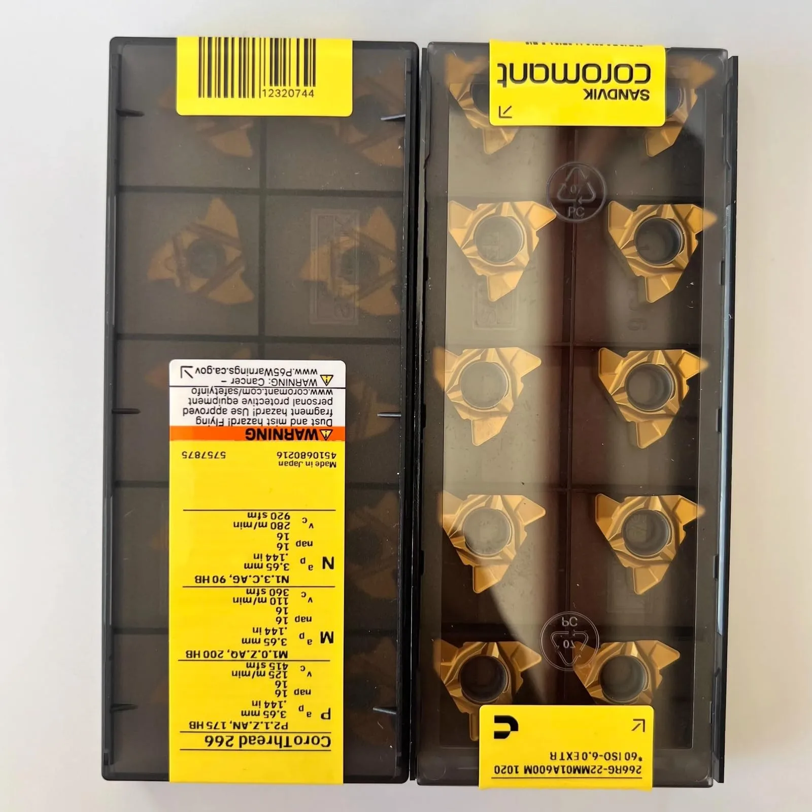 

Original SANDVIK / 266RG-22MM01A600M 1020 / Hard alloy CNC Blade 10 Pcs