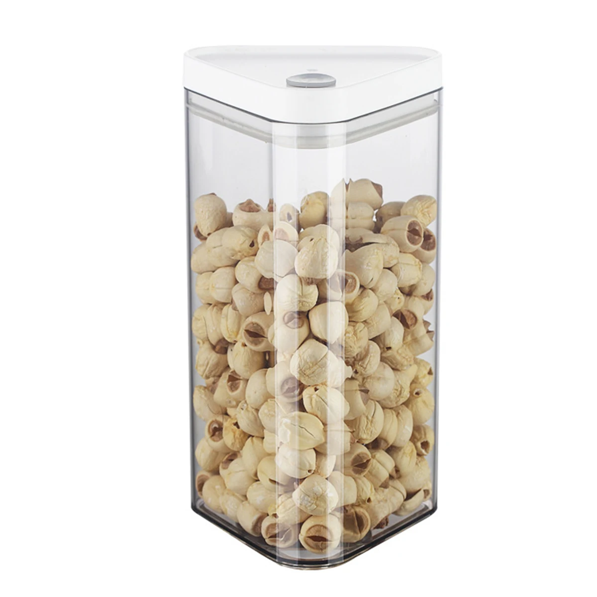 

1pc 800Ml Food Storage Container Airtight Plastic Jar For Cereal Tea Dry Goods Kitchen Organizer Sealed Jar White