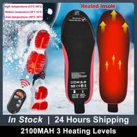 USB Electric Heated Shoe Insoles With Remote Control 1900Mah Battery Warm Sock Pad Mat Heating Insoles 3 Heating Levels