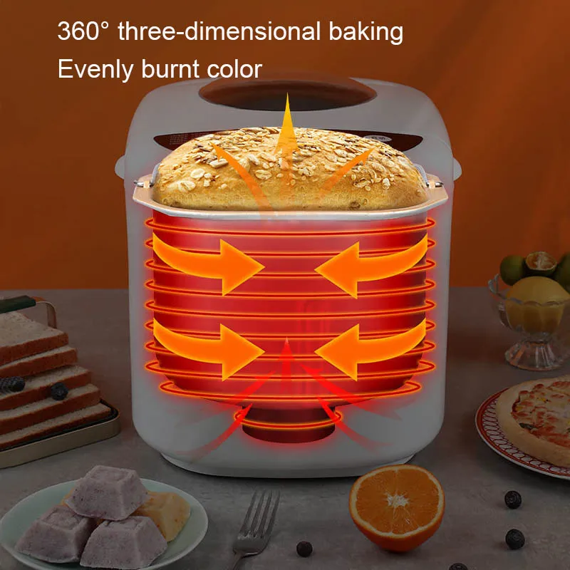 Automatic Multifunction Bread Maker Intelligent Electric Jam Yogurt Fermenter Cake Toast Baking Machine Oven Knead Dough Mixer