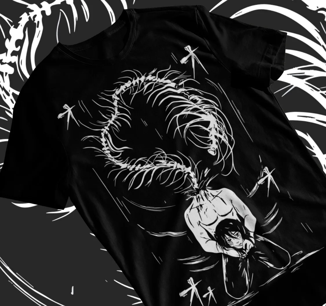 

Eren Yeager T-Shirt Shingeki No Kyojin Attack on Titan Black Shirt Soft Tee