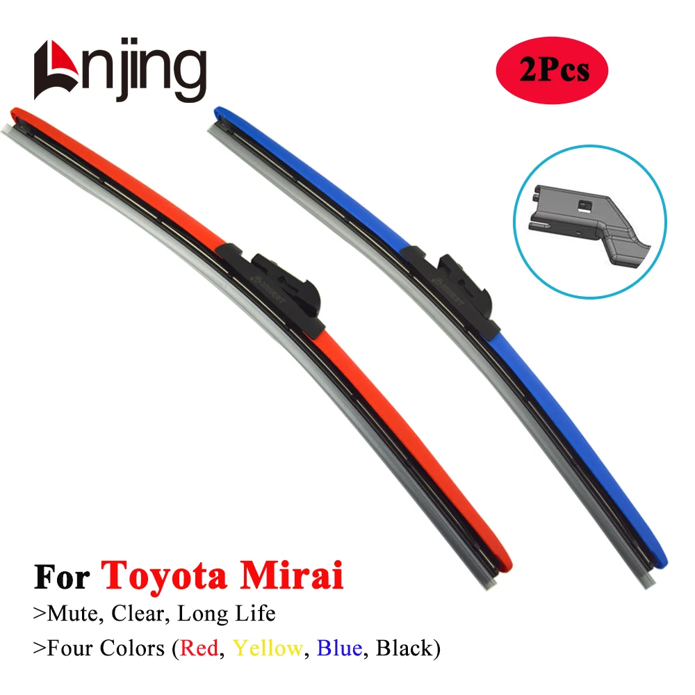 

LNJING Colorful Wiper Blades For Toyota Mirai D1 D2 Sedan 2014 2015 2016 2018 2019 2020 2021 2022 2023 2024 Car Replacement Part