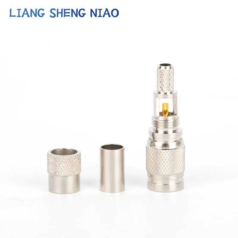 75 Ohm 1.6/5.6(CC4) Male Straight Crimp Attachment RF Coaxial 75-2-2 CC4 plug Connector for Cable RG174,RG188A,RG316,LMR100