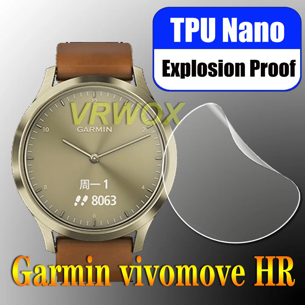 

1/3/5PCS For Garmin Vivomove HR Sport Watch HD Clear Anti-Scratch Nano Explosion-proof Screen Protector Accessories