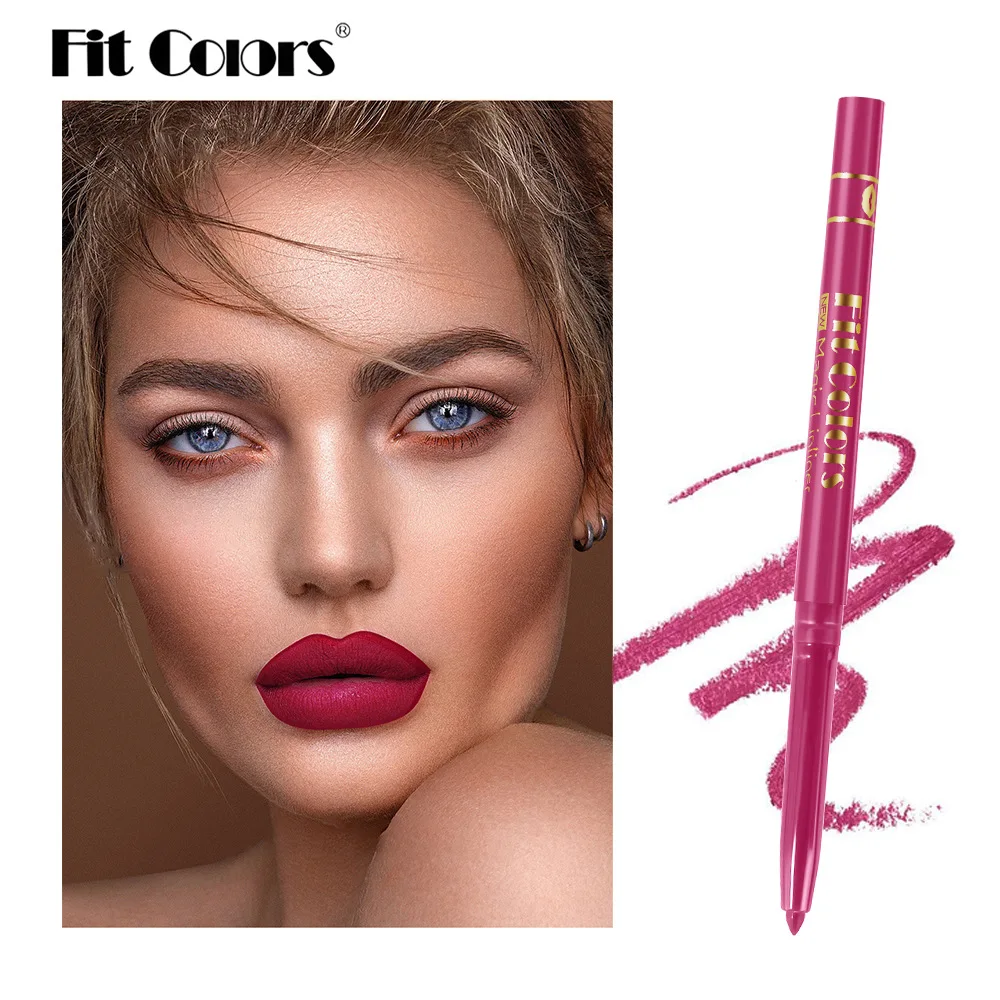 Fit Colors 6 color Non-stick Cup Lip Liner Set Matte long-lasting waterproof Lip liner with non-fading velour Lip Makeup