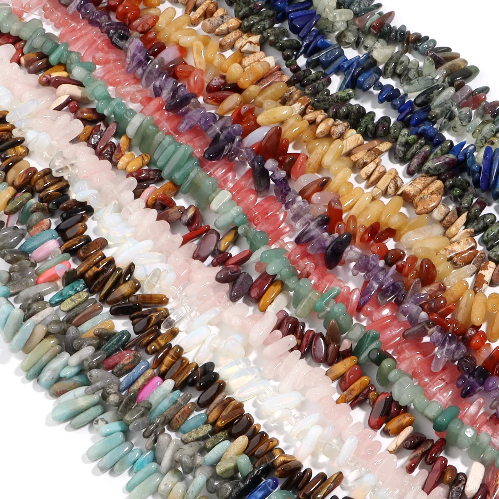 1 Strand 8-25mm Irregular Natural Chips Gravel Stone Teeth Shape Amethyst Tiger Eye Agate Beads For Jewelry Making DIY Supplies view 4