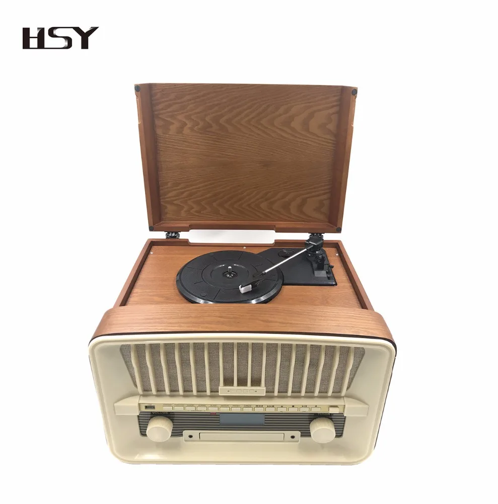 Classic LP 3 speed vinyl turntable with CD recorder player