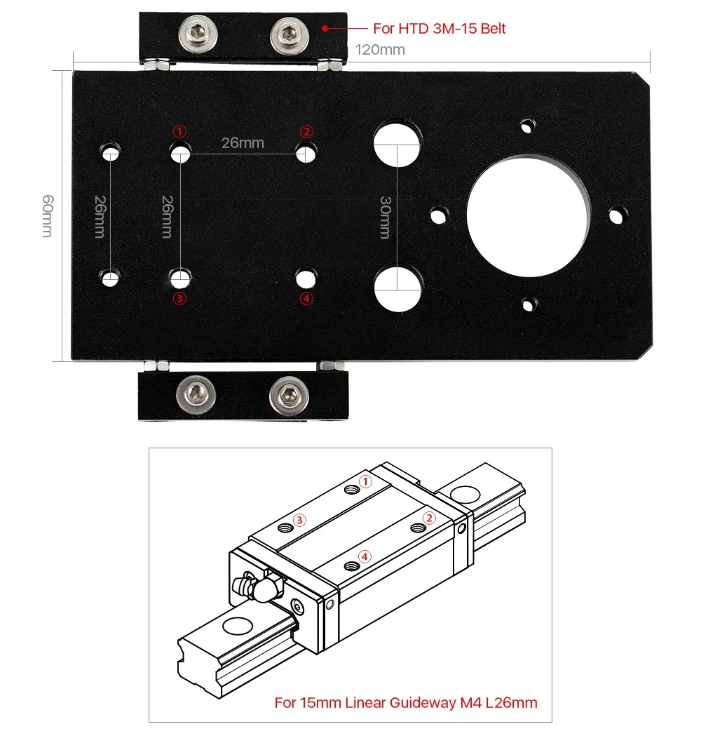 E Series: CO2 Laser Head Set + 1 Pcs Focusing Lens + 3 Pcs Si / Mo Mirrors for Engraver Cutting Machine Parts