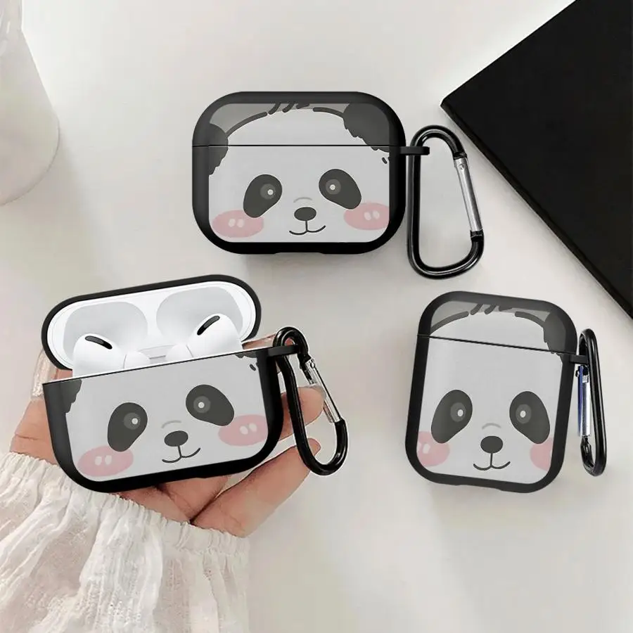 Earphone Cases Cover Case For Airpods Pro 3 Pro2 Pro3 1 4 2 Cute Panda With Bubble Tea
