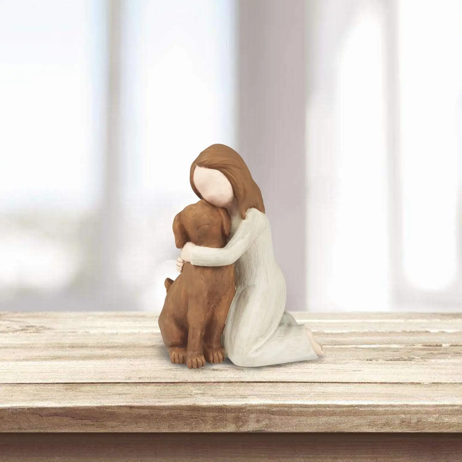 Dog Angel Figurines, Angel Dog Friendship Memorial Gifts, Sculpted Hand-Painted Figures for Dog Lovers (Mist)