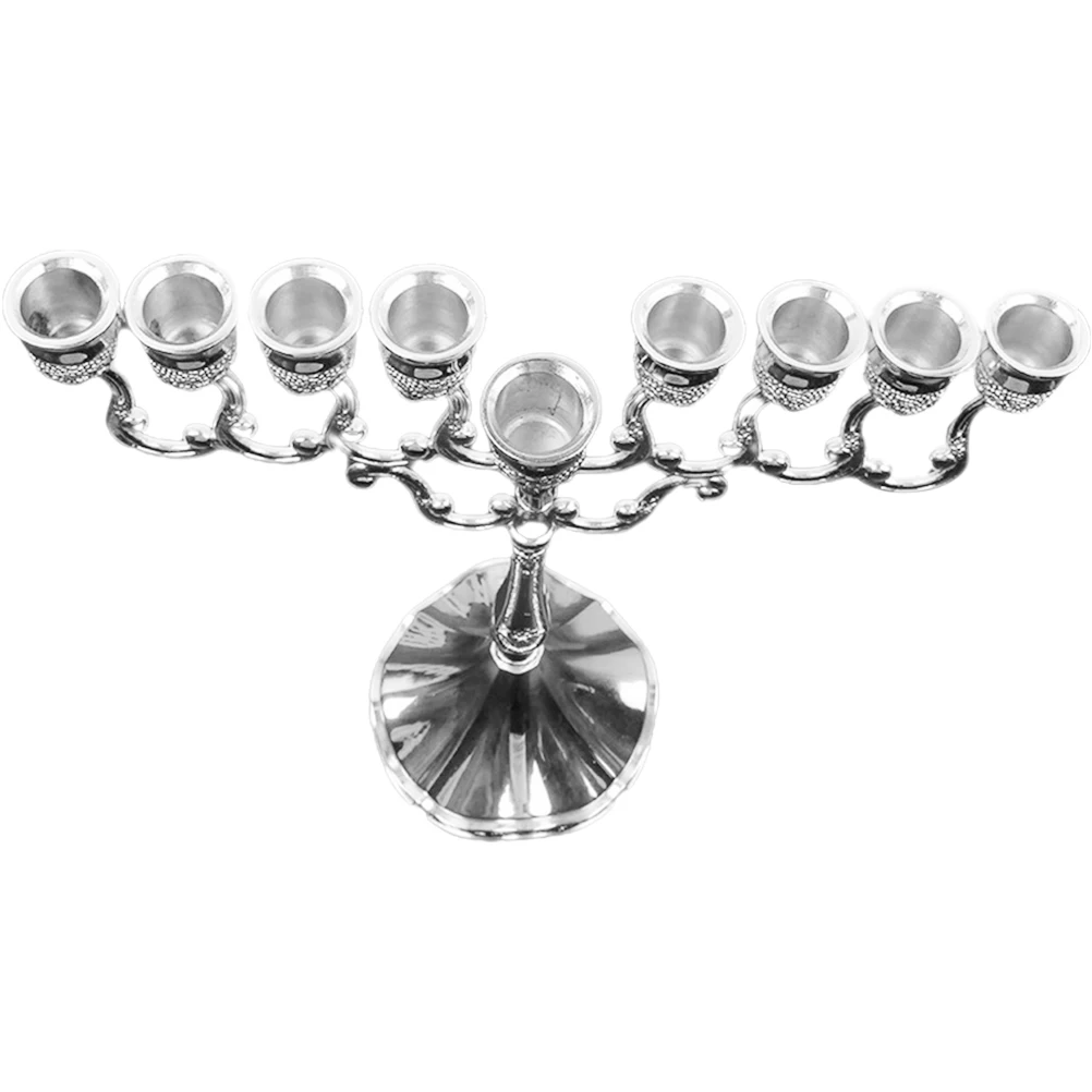 

Nine Headed Candlestick Zinc Alloy Taper Holders for Table European Style Decorative Holder Gold Color Romantic
